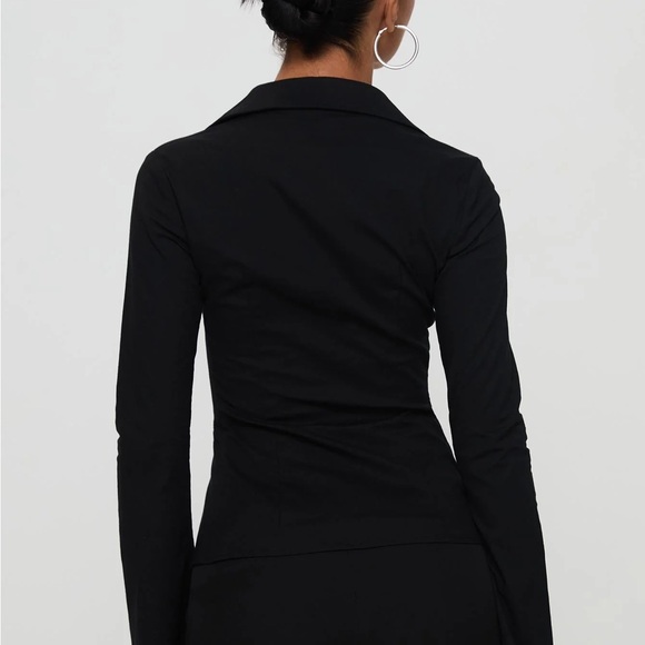 Princess Polly Black Long Sleeve Top - Picture 3 of 3